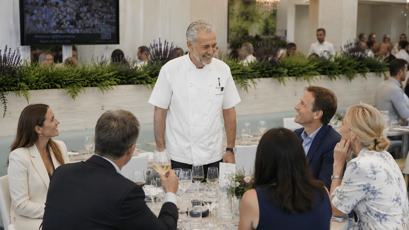 Members dining at a club reception