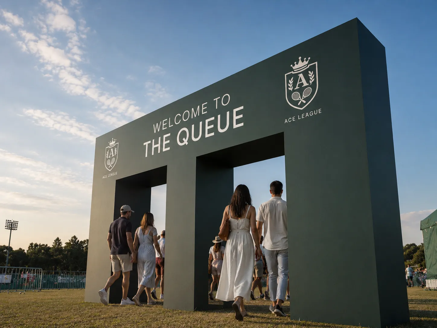 Members walking through the league gateway